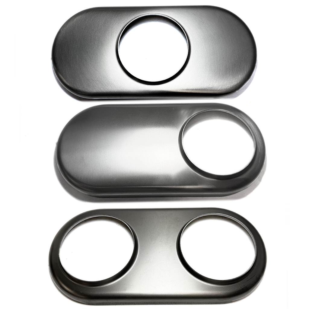 Titanium Thin Oval Muffler End Cap