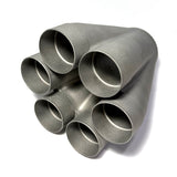 3D Printed INC 625 6-1 Double Slip Merge Collector - 1.75" Primaries to 3" Outlet