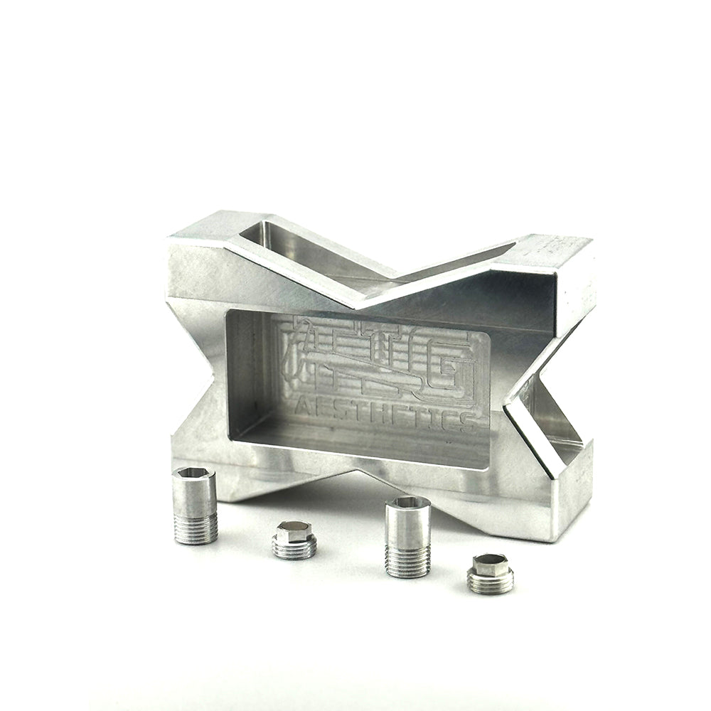 Tig Aesthetics Weld Block - X Block - Aluminum