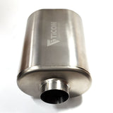 2.5" Titanium Race Muffler Oval 12" OAL