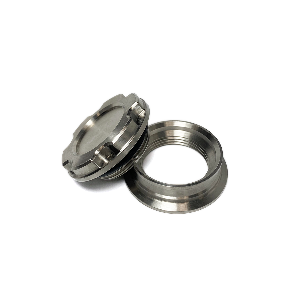 Small Titanium Water Tank Filler Cap and Bung (1.5" ID Fill Neck / 2" OD Cap)