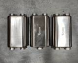 3"/2.5" (Center/Dual) Titanium Dual Low Profile Oval Muffler 17" OAL