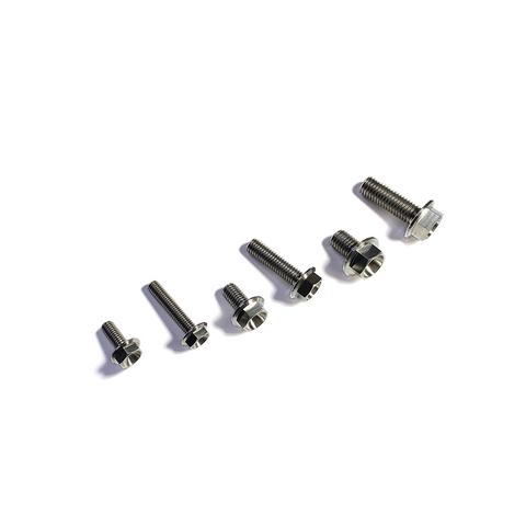 Titan-x M12 X 70 Titanium Race Bolts (1.5 Pitch) – Drilled, Grade 5 Ti-6AL-4V, Hex Flange