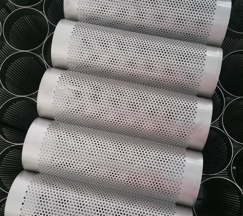 MIJ Exhaust 2.25" Perforated Tube 12" Long – T304 Stainless Steel Muffler Pipe