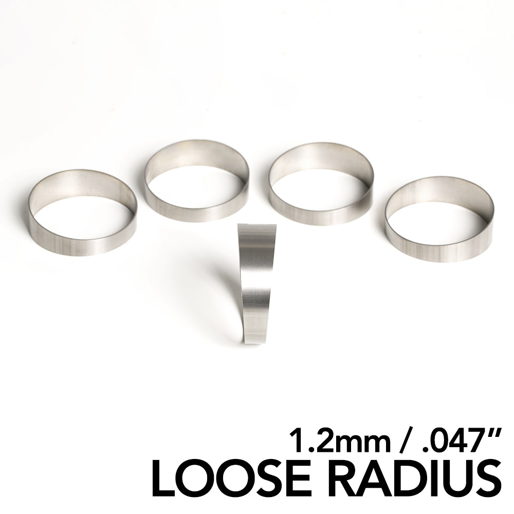 Titanium Pie Cut - Loose Radius - 1.2mm/.047" - 5 Pack (45° Total)