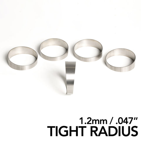 Titanium Pie Cut - Tight Radius - 1.2mm/.047" - 5 Pack (45° Total)